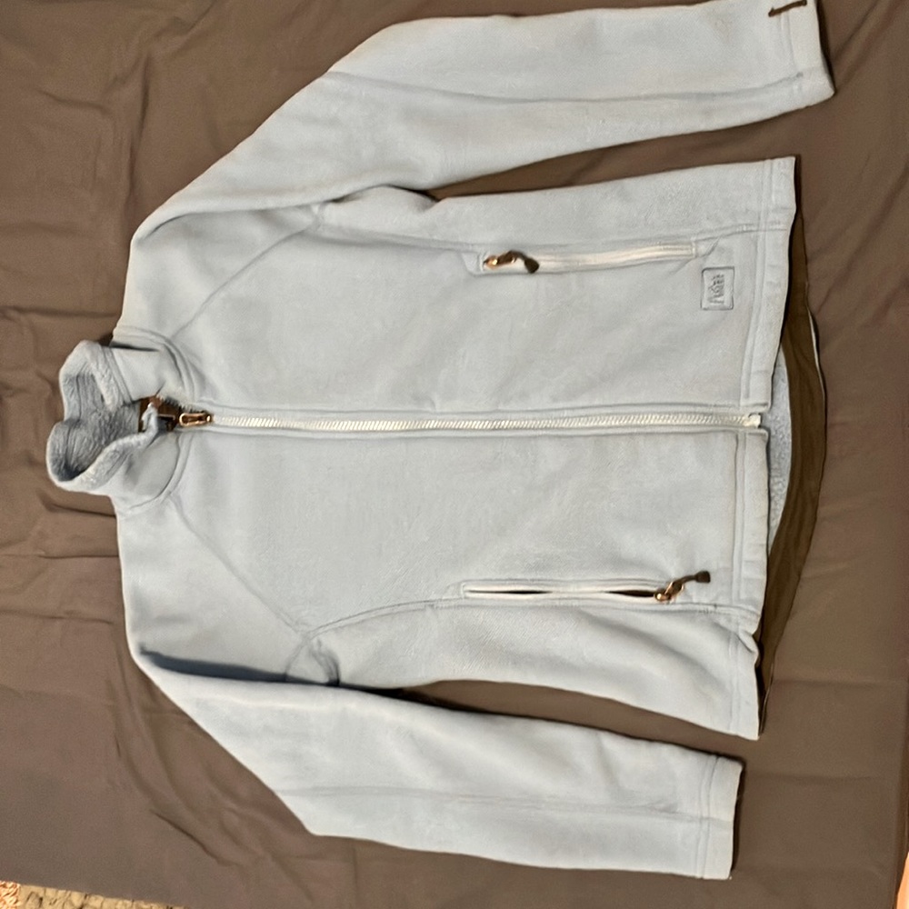 XS REI zip up sweatshirt. light blue